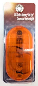 NOS! PowerOptix Oblong 4” Cat Eye Clearance Marker Amber Light, #13591 - Picture 1 of 8