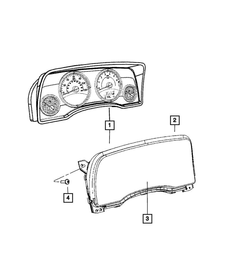 Máscara de cuadro de instrumentos Mopar genuina 68054483AA Foto 1 de 1