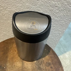 Simplehuman 1.5 Liter / 0.4 Gallon Mini Countertop Trash Can, Brushed Stainless - Picture 1 of 4