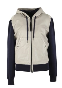 TOM FORD Hoody blau grau Leder Frontreißverschluss Größe 48 / 38R U.S. In Kaschmir... - Bild 1 von 6