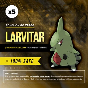 x5 Larvitar Pokemon #246 GO Gen 2 Johto - Bild 1 von 4