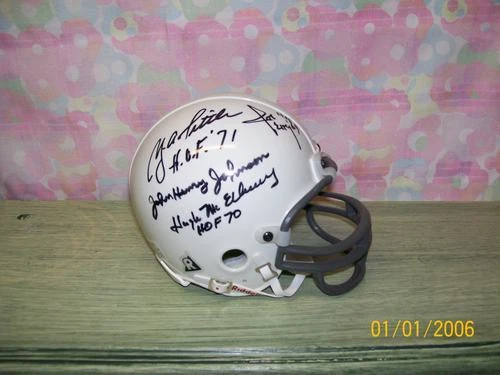 MILLONES DE DÓLARES FIRMADO POR BACKFIELD T/B 49ERS MINI CASCO #1 ¡RARO RASGADO! Foto 1 de 1