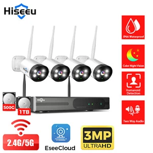 Hiseeu WiFi CCTV Security Camera System,16 Channels NVR,3MP 2.4G/5G WIFI Camera - Picture 1 of 15