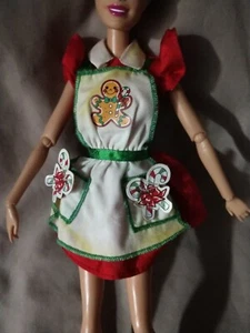 HOLIDAY BARBIE GINGERBREAD APRON DRESS - Picture 1 of 9