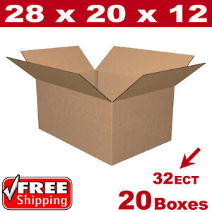 20 - 28x20x12 Cardboard Boxes Mailing Packing Shipping Box Corrugated Carton