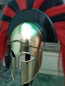 Greek Corinthian Armour Helmet Ancient Reenactment Greek Helmet With Plume - Picture 1 of 5