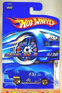 2006 Hot Wheels #5 First Editions 5/38 FERRARI 512 M Blue Variant w/Gold 5 Spoke - Picture 1 of 6