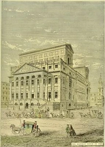 1878 London Original Hand Coloured Print THE MANSION HOUSE IN 1750 - Picture 1 of 3