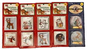 Vintage Cleo Christmas Critters Christmas Collectibles  70+ Total Tags - Picture 1 of 5