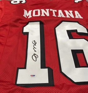 Joe Montana Autographed SIGNED Custom Jersey - PSA/DNA Authenticated - Red - KC - Picture 1 of 6