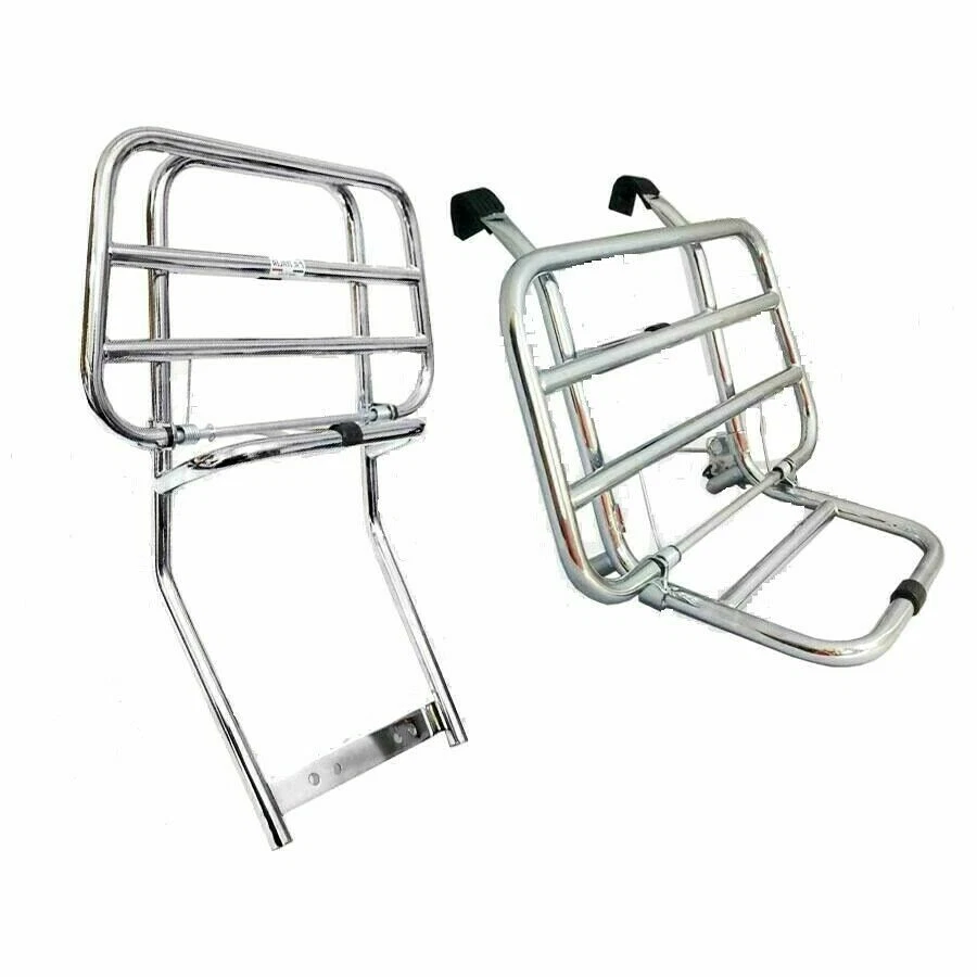 KIT PORTAPACCHI POSTERIORE ANTERIORE PIAGGIO VESPA 50 SPECIAL R L CROMATO FA IT - Immagine 1 di 1