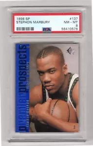 1996 SP Stephon Marbury Premiere Prospects RC Rookie #253 - PSA 8 NEARMINT-MINT - Picture 1 of 2