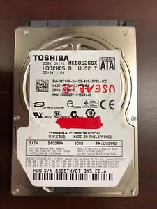 Dell WT149 Toshiba MK8052GSX 80GB 5400RPM SATA Internal HDD - Picture 1 of 2