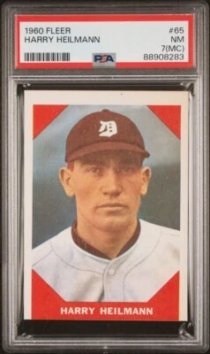 1960 Fleer #65 Harry Hellmann PSA 7 - Image 1 of 2