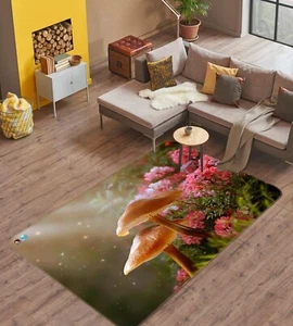 3D Mushroom Petals K1470 Non Slip Rug Mat Elegant Photo Carpet Panda 2023 - Picture 1 of 5