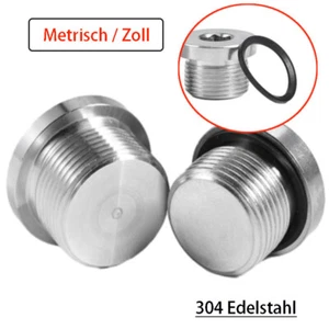 Edelstahl Innen Sechskant Stecker Ausblenden Stecker Kappe BSP / Metrisch / Zoll - Picture 1 of 77