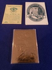 RARE Cal Ripken Jr 1996 Greatest Champions 23K Gold Foil Card, Baltimore Orioles