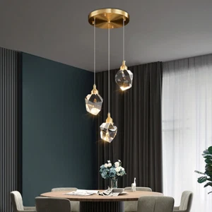 Gold Dining Room Pendant Lights Bedroom Pendant Light Kitchen Ceiling Lights - Picture 1 of 7