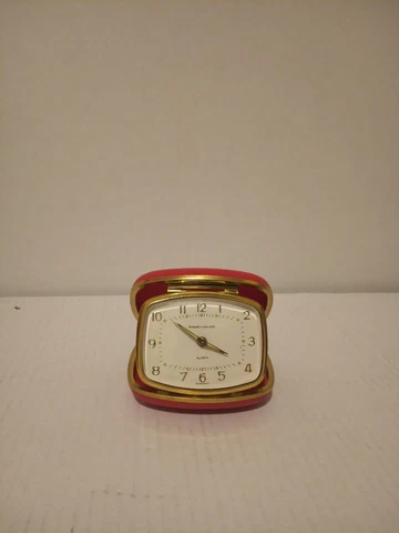 Wind-up Phinney-Walker Red Travel Alarm Made in Germany Cover