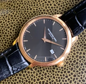 Raymond Weil Taccata Rose Gold Tone w/ Black Dial 39mm Watch 5488-X036625 - Picture 1 of 8