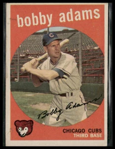 1959 Topps #249a Bobby Adams Gray/darker back Chicago Cubs - Picture 1 of 2