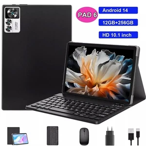 2025 New Tablet Android 14 12GB RAM+256GB 8000mAh 10 Zoll PC 5G WlFl Widevine L1 - Bild 1 von 18