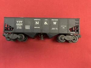 LIONEL #3456 NORFOLK & WESTERN OPERATING TWO BAY OPEN HOPPER 027 0 GAUGE N&W #1 - Picture 1 of 5