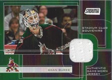 2001-02 Stadium Club Souvenirs #SB Sean Burke Jersey - NM-MT