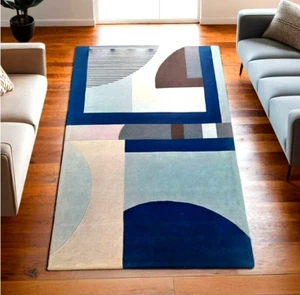 Alfombra de diseño acolchada a mano alfombra de estética moderna para dormitorio salas de estar - Imagen 1 de 14