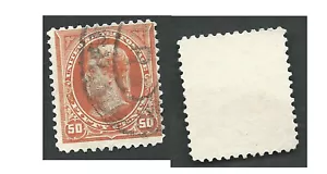 HAT SELTENES SICHTBARES WASSERZEICHEN, Scott 275, 50c Jefferson, F-VF Zentrierung, gebraucht. SOUND - Bild 1 von 1