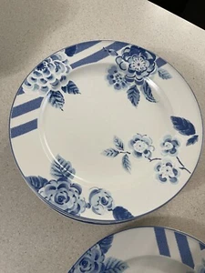 Mikasa Intaglio Blue Sonata CAC12 Set of 7 Dinner Plates 11" - Picture 1 of 6
