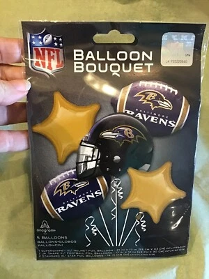 Ramo de 5 globos de la NFL - Baltimore Ravens  Foto 1 de 2