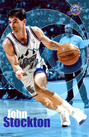John Stockton TO THE HOOP (2000) Utah Jazz Vintage Original NBA 22x34 POSTER Cover