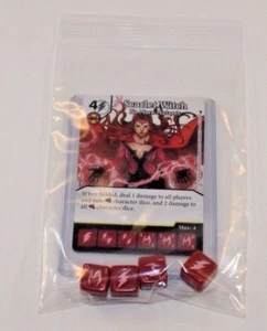 Marvel Dice Masters Deadpool * SCARLET WITCH * RARE Uncommon Set CUR + 4 dice - Picture 1 of 1