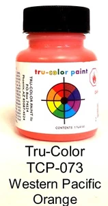 Botella de pintura Tru-Color TCP-073 WP Western Pacific nueva naranja 1 oz - Imagen 1 de 3