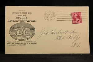 Massachusetts: Cubierta publicitaria de café Spurr's (Paul) Revere de Boston 1894 - Imagen 1 de 2
