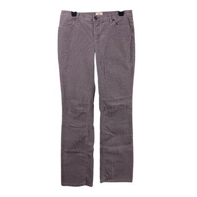 St Johns Bay 女式灰色灯芯绒裤子 10 码直筒休闲棉混纺 — 第 1/4 张图片