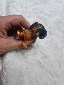 Vintage Dachshund Dog Glazed Figurine Figure England - Picture 1 of 11