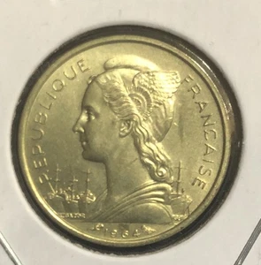 1964(a) Komoren 10 Francs Stempelglanz Aluminium Bronze Münze - KM#7 - Auflage = 600.000 - Bild 1 von 4