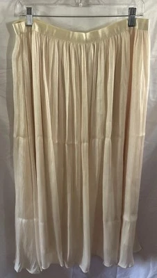 Annabelle Pleated Boho Sheer Maxi Skirt SZ XXL Beach Boho Prairie Long Fairy - Image 1 of 4