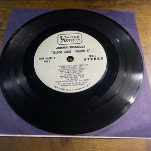 Jimmy Roselli Saloon Songs 7 inch jukebox 33 rpm mini LP Volume 2 - Picture 1 of 2