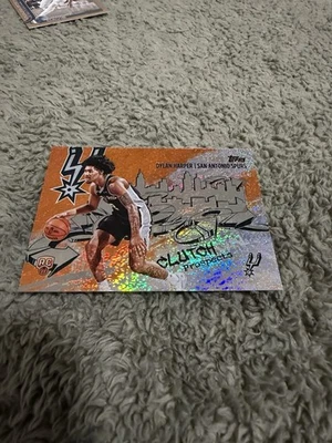 Dylan Harper clutch prospects NBA Topps 25/26 Orange shimmer  /25  Rookie Card - Image 1 of 3