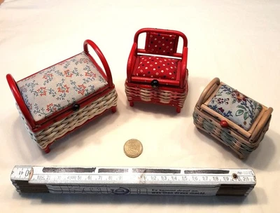 Alte Wäschetruhen, Korb, vintage, für Puppenhaus/ Puppenstube - Bild 1 von 4