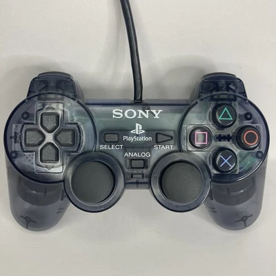 Sony PlayStation 2 DualShock 2 Controller Clear Smoke, Genuine OEM, Tested - Image 1 of 4