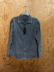Rag & Bone Mens Aged Indigo Denim Matthew Shirt Small $268 - Picture 1 of 16