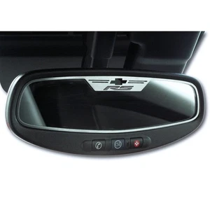 ACC Rear View Mirror Trim w/'RS' fits 2010-14 Camaro w/Sensor-Oval Style Brushed - Picture 1 of 3