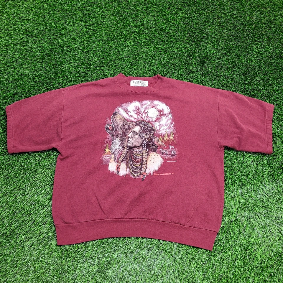 Vintage 1995 Native-American Wolf Sweatshirt Womens 2XL 25x26 Boxy - Image 1 of 4