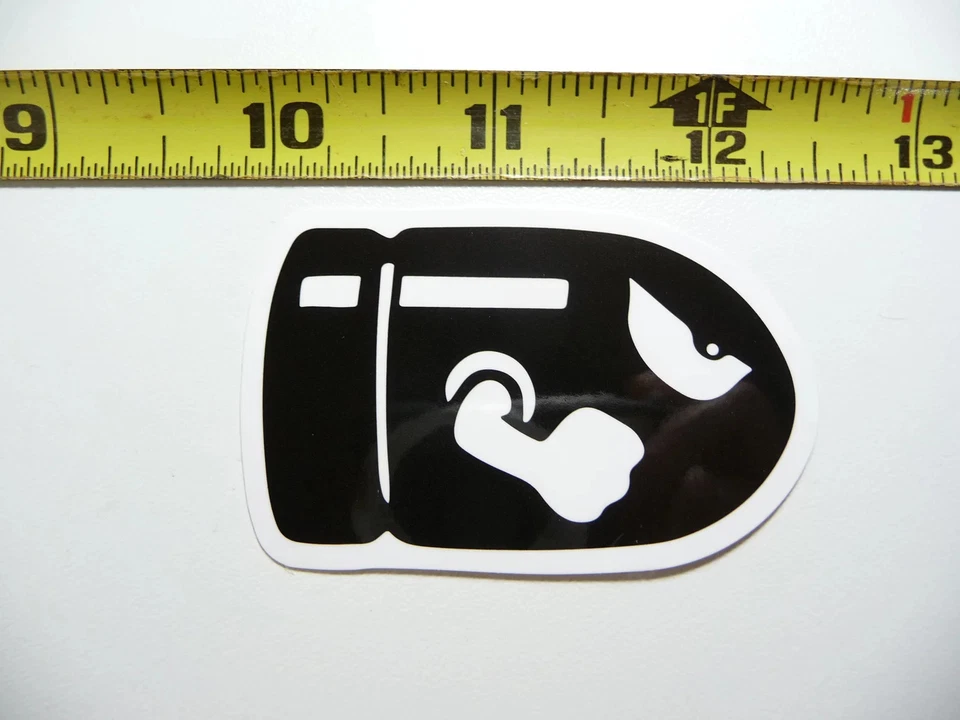 BULLET BILL VIDEOGAME PEQUENO ADESIVO DECALQUE TRABALHO COLARINHO AZUL LAPTOP - Imagem 1 de 1