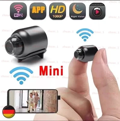 MINI IP KAMERA 1080P WIRELESS WLAN WIFI CAMERA ÜBERWACHUNGKAMERA IR CAM HD NEU - Bild 1 von 4