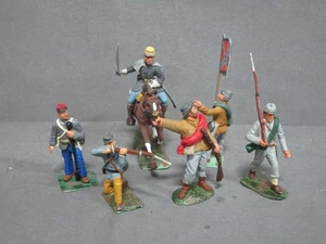 Lote de 6 soldados de juguete rebeldes del sur de plástico pintado de la Guerra Civil 1:32 54 mm (31) - Imagen 1 de 1